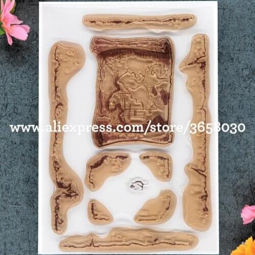 Scrolls Scrapbook DIY photo cards account rubber stamp clear stamp transparent stamp 11x16cm 8101491