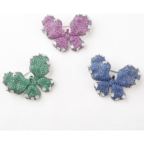 46*32mm High Quality Paved CZ Brooches