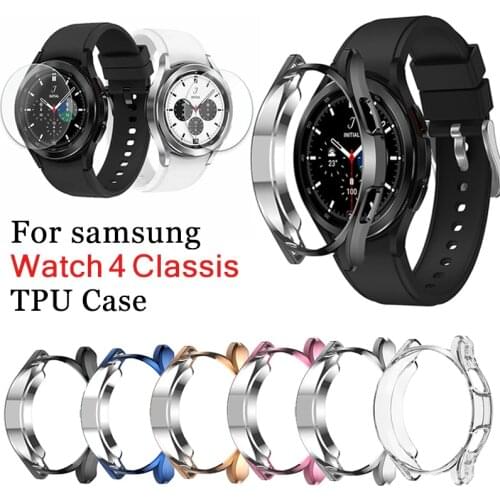 Protective Case for Samsung Galaxy Watch 4 Classic 42mm 46mm Protect Cover TPU Bumper Shell Samsung TPU Full Screen Protectors