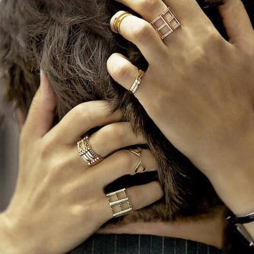 Gold filled micro pave cz wedding engagement band ring for women geometric simple multi layer cz wide bands