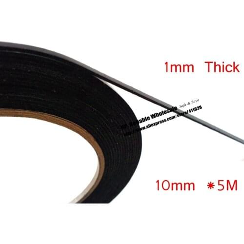 1mm thick) 10mm wide, 5 meters Long, Double Sided Adhesive Foam Sponge Sealing Tape