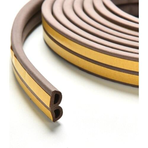 1 Roll 2.4 M Top Quality Glass Seal Adhesive Draught Excluder Strip Window Door Adhesive Sealing Tape Rubber Weather Strip