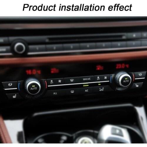 12pcs Button Key Caps A/C Heater Switch Kit Panel for BMW F07 GT/F10/F11 F01/F02