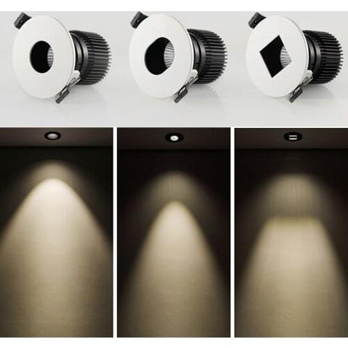 2pcs/lot 5W 7W 10W 15W 20W CREE COB LED Wall Wash Spotlight AC110-240V Anti-Glare Ceiling Recessed Spot Adjustable White Lamps