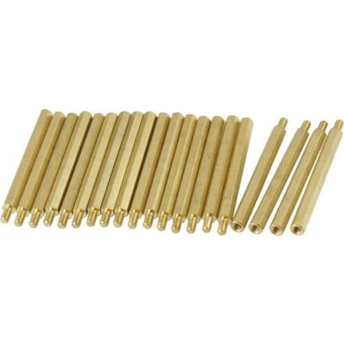 50Pcs M3*80+6mm Hex Nut Spacing Screw Brass Threaded Pillar PCB Computer PC Motherboard Standoff Spacer L=80MM