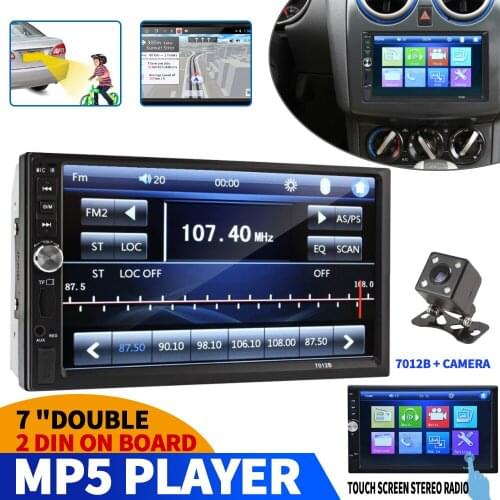 1set 7 inch 2 DIN Car MP5 Player Touch Screen Stereo Radio Multimedia bluetooth-compatible Music With Camera Remote Control