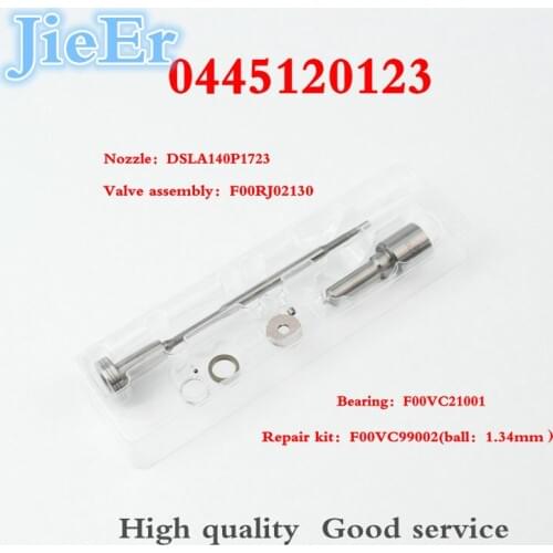 Free shipping Genuine injector overhaul kits DSLA140P1723(F00RJ02130) F00VC21001 F00VC99002 for injector 0445120123