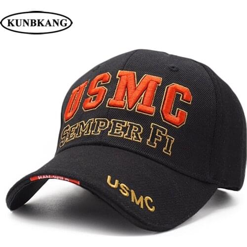 New Men US Marine Baseball Cap Army USMC Tactical Cap Trucker Gorras Summer Outdoor Casual SEMPER FI Embroidery Snapback Dad Hat