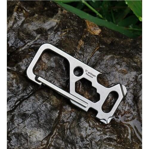 Bottle Opener Keychain Multifunctional Hanging Buckle titanium alloy durable rust-proof and light precise and compact best Gifts