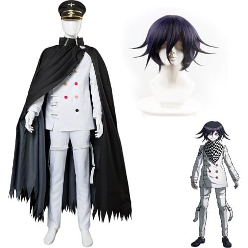 Danganronpa V3 Killing Harmony Ouma kokichi Cosplay Costume With Wig Cloak Cosplay Outfit Full Set Halloween Carnival Costumes