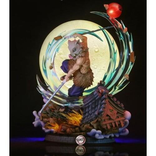 Demon Slayer Blade Time Chi Inosuke Double-Headed Sculpture With Light GK Limited Statue Figure