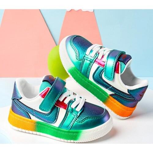 Designer Children Casual Shoes Breathable Children Sneaker For Boys Girls Multicolor Leather Comfortable Kids Shoes 2021 Summer