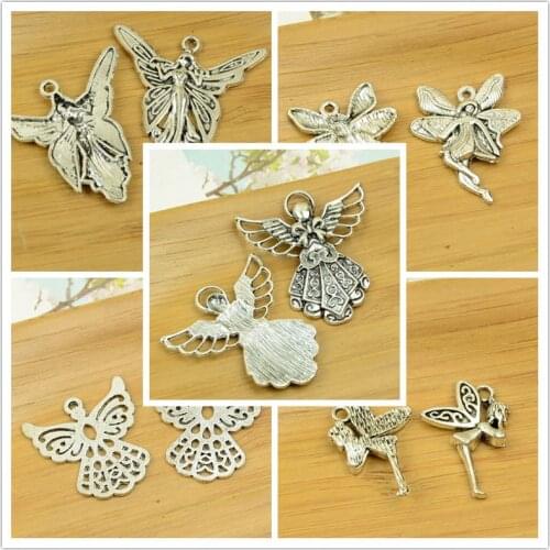 Fairy/angel/godness shape alloy DIY Christmas/reliogn charm pendant jewelry accessories findings antique silver necklace chain