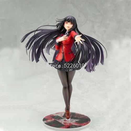 21cm Kakegurui Anime Figure Jabami Yumeko Action Figure Kakegurui Uniform Ver. Jabami Yumeko Figurine Collection Model Doll Gift