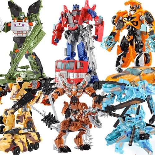 Jinjiang Deformation Movie Figure Anime OP Commander 18cm ABS Model Optimus Dinosaur Ares Children Toys Car Manual Deformation