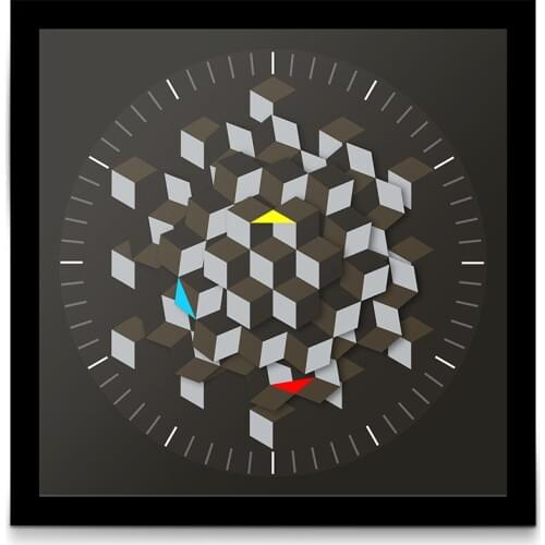 Hands Architect Novelty Watch saat Rotating Plate Smart Table mesa de som Modern Design Hexagon Graphic Minimalist Wall Clock