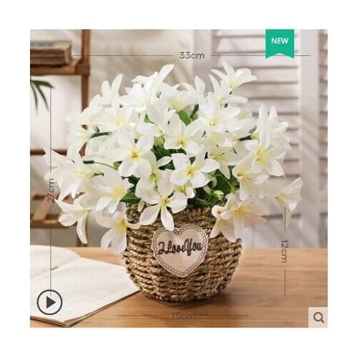 Artificial Flower Simulation Flower Decoration Potted Living Room Shop Decoration Flower Basket Plastic Flower Sunflower Floral