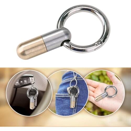 Multi-functional Stainless Steel EDC Portable Mini Tool Key Ring Capsule Knife Lightness Portability Convenient Carrier