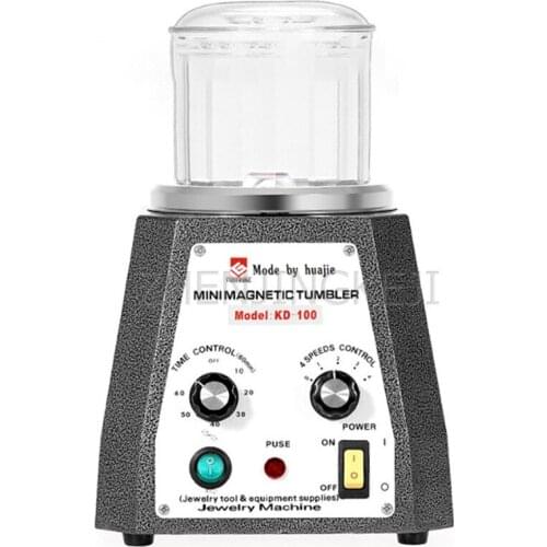 Desktop Magnetic Tumbler Polisher Tools 220V Plug-in Power Supply Deburring 1000 Magnetic Force Jewelry Processing Gem Diamond
