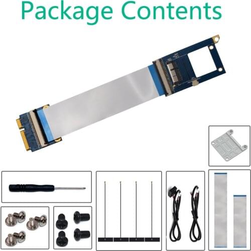 Newest Version Mini CI-E to BCM94360CD Flexible Extender Cable for Mac OS Hackintosh