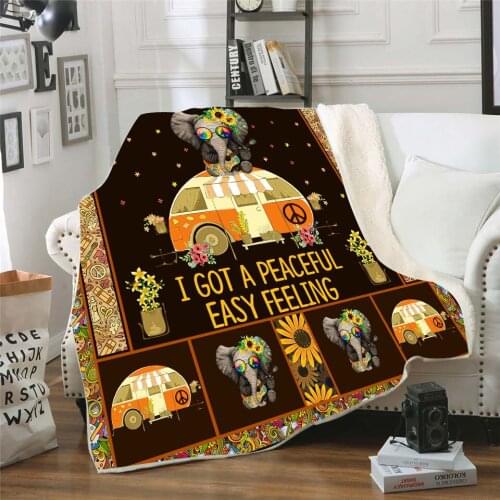 I Got A Peaceful Easy Feeltng 3D Printed Fleece blanket for Picnic Thick Fashionable Bedspread Sherpa Throw Blanket