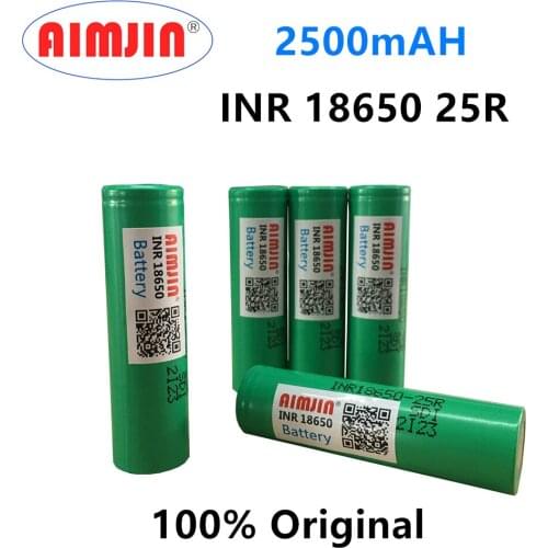 18650 Original 2500 MAH Rechargeable Battery 3.7 V INR 18650 25R 20A Uses E-cigarettes All Kinds of Electronic Products