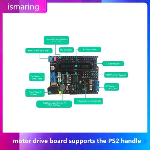 Car Motor Drive Board Supports Wireless Remote Control Arduino Moto With PS2 Handle