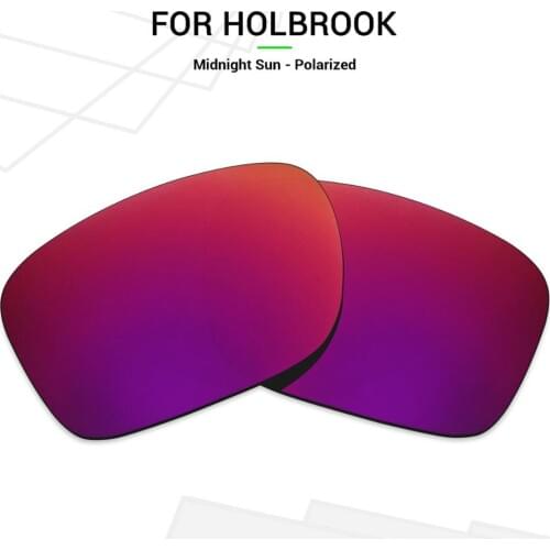 Mryok Anti-Scratch POLARIZED Replacement Lenses for-Oakley Holbrook Sunglasses Midnight Sun