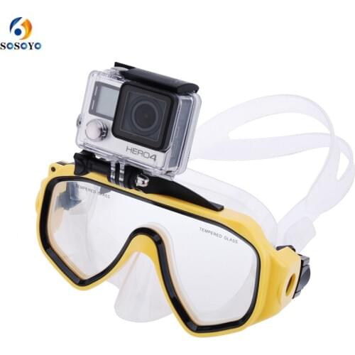 Diving Glasses Professional Underwater Diving Mask waterproof Scuba Snorkel Swimming Glasses For GoPro Hero 5 4 3 2 Accessories