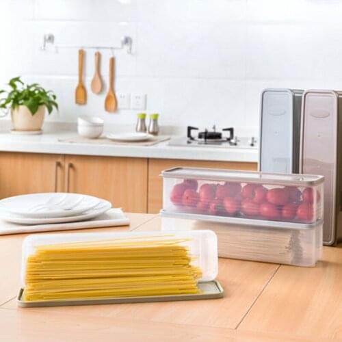 Transparent Plastic Food Storage Box Noodle Containers Box for Refrigerator Snack Sugar Nut Kitchen Organizer Containers