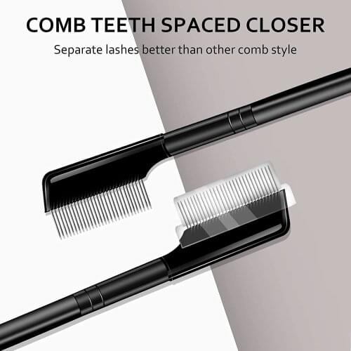 Eyelash Comb Eyelashes Separator Curler Eyelash Grooming Brushes Metal Teeth Eyelash Cosmetic Comb Tool
