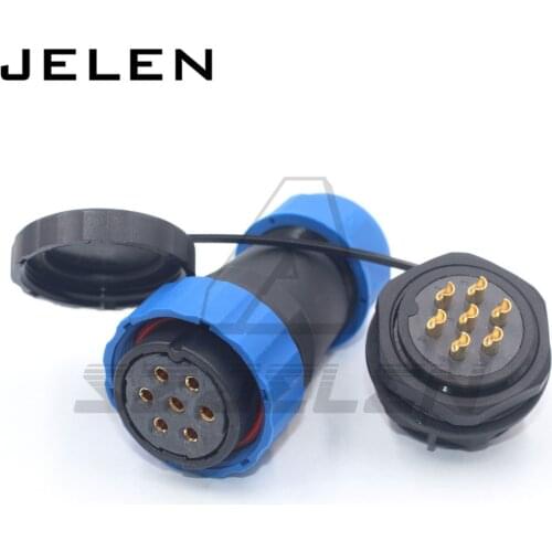 SD28TP-ZM, IP68 Waterproof Connector 7pin Electrical Terminal Adapter Wire Connector Soldering Pin connector for LED Ligh