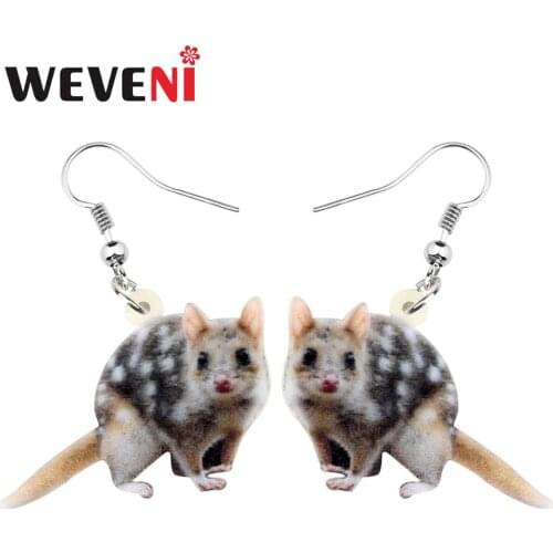 WEVENI Acrylic Australian Marsupial Mouse Earrings Dangle Drop Fashion Animal Pet Jewelry For Women Girls Charm Gift Wholesale