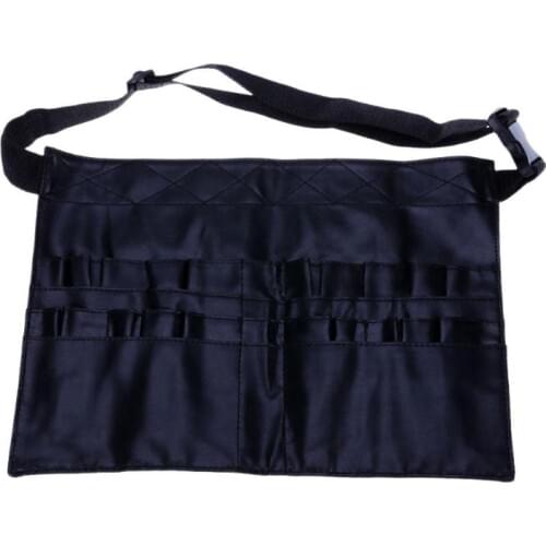 Makeup-brush Bag Black Apron Belt Professional PVC Makeup Tool Case Bag