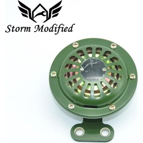 SuTong Loud Universal Electric Metal Horn Waterproof 12V Motorcycle Black horn car styling SUV Army green