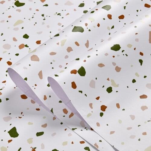 Terrazzo Waterproof Kitchen Wallpaper Counter Table Decal Waterproof Self Adhesive PVC Dining Room Bathroom