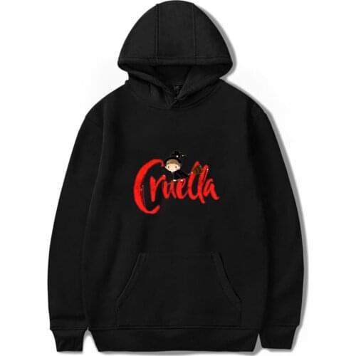 Cruella Hoodie Kids Long Sleeve Pullover Women-Clothing Men Swearshirts Tracksuit Streetwear Kawaii Clothes sweat capuche femme