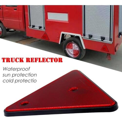 Triangular Red Reflector Screw Fit Rear Triangle for Trailers Caravans Truck Reflector Waterproof Sun Protection Cold Protection