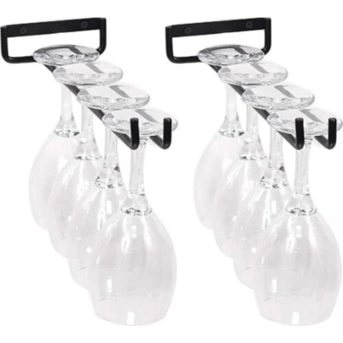 Wine Mount Rack 30 Cm Household Simple Upside Down Single Row Kitchen Home Waterproof Iron Goblet For Bar Hanging Cup Holder