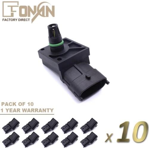 X10 Wholesale Manifold Pressure Sensor Map For Renault Master 2.2 Clio Grand Scenic Modus Megane 1.5 8200194432 0281002573