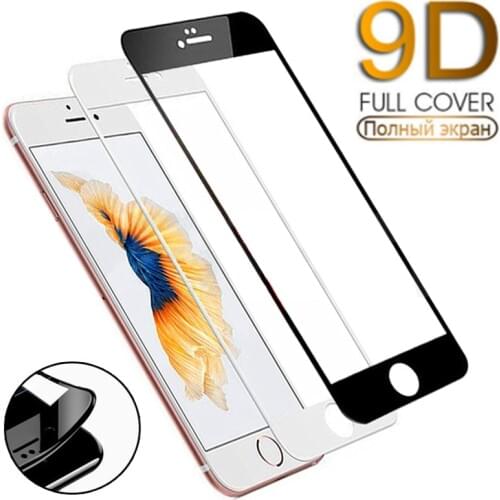 9D Curved Edge Full Cover Tempered Glass on the For iPhone 7 6 6S 8 Plus SE Glass X XR XS 11 Pro Max Screen Protector Film Case