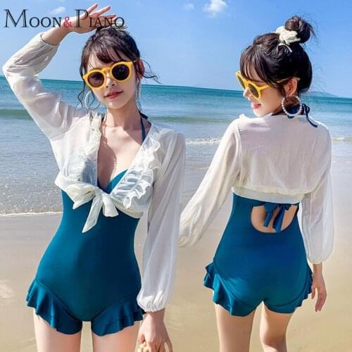 Women Sexy Swimsuit 2021 New Summer Swimming Sports Beach Play One Piece Comfortable Thin Solid Color Ladies Fashion Bikini Suit