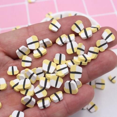 100g/Lot Slime Accessories Sushi Clay Figure Soft Pottery Simulation Food Sprinkles for Arts Decoration DIY Filler Kits