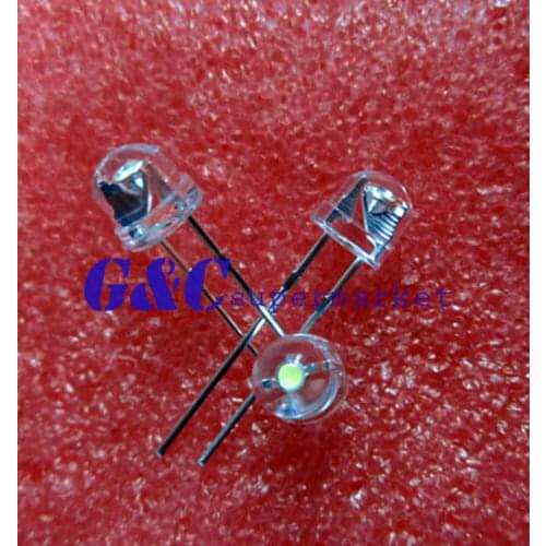 100pcs F5 5mm WHITE Straw Hat Superbright LED Light LED lamp GOOD QUALITY diy electronics