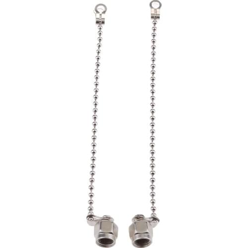 2Pcs SMA Connector RP.SMA Straight Protective Dustproof Cap Cover + Chain