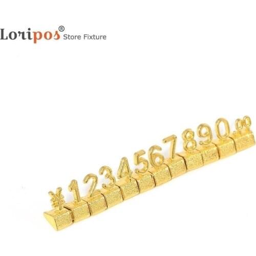 3D Metal Shelving Adjustable Tag Callouts Price Display Euro Pound Letters Numeral Cubes Assembly Lable Blocks Stick