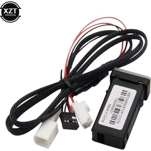 QC3.0 Car Charger Quickcharging Dual USB Interface Phone PDA DVR Adapter Plug & Play Cable For Toyota