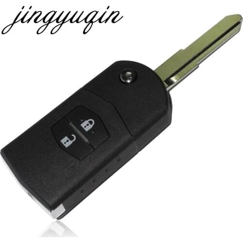Jingyuqin 10pcs/lot 2/3 Button Remote Key Fob Shell Case Folding FlipFor Mazda 3 5 6 RX8 MX5