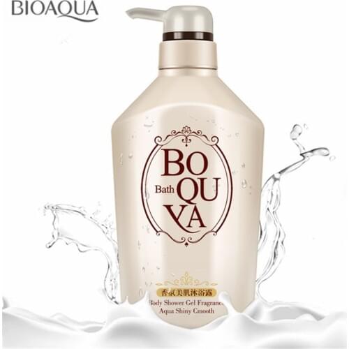 BIOAQUA Deep Cleaning Body Exfoliator Shower Gels Essential Oil Fragrance Shower Gel Moist Smooth Whitening Moisturizing 550ml