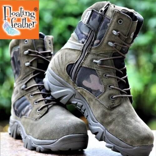 Army Combat Boots Military Boots Men Hiking Shoes Breathable Tactical Combat Desert Training Size 39-47 Anti-Slip Trekking Shoes